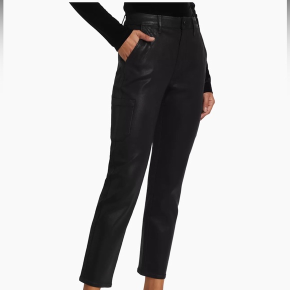 Paige Jolie Coated Straight-Leg Crop Pants size 30 - Picture 4 of 16
